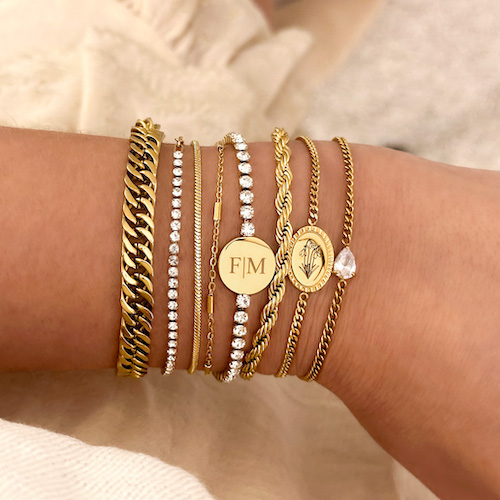 armparty goudkleurig