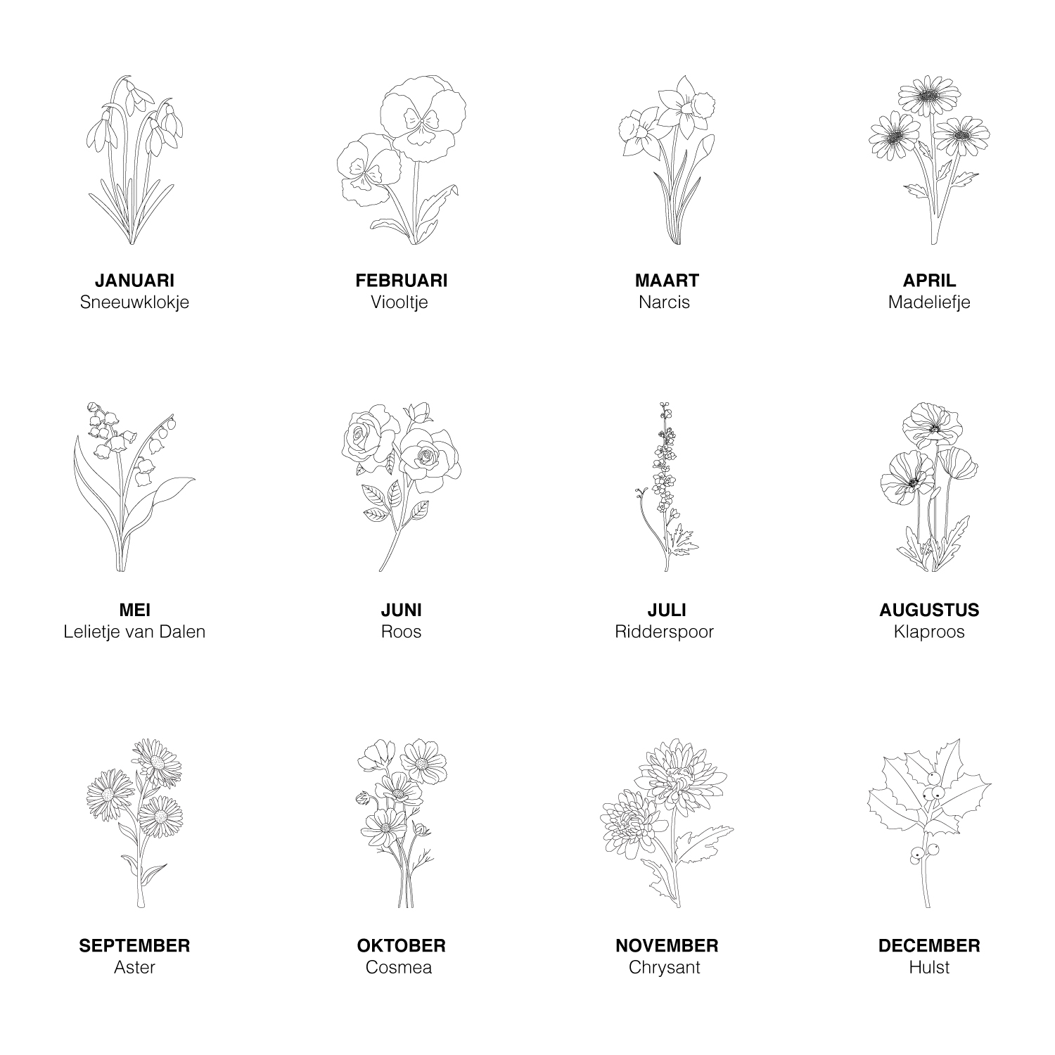 birth flower chart